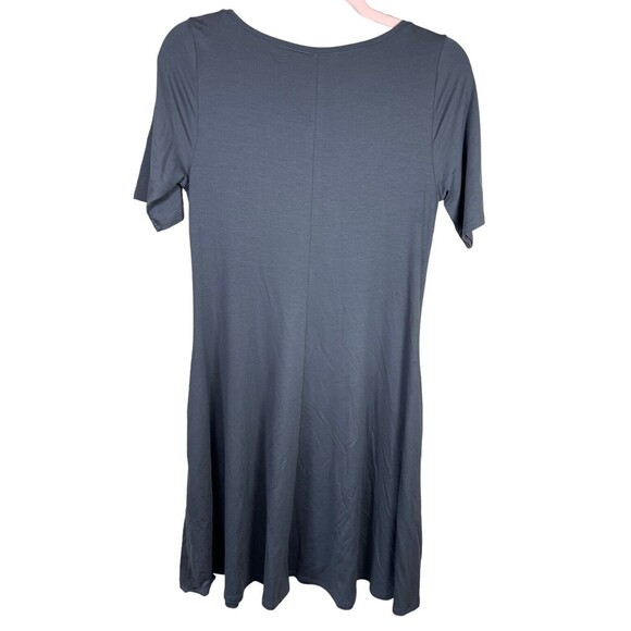 Eileen Fisher Gray Dress Womens PS. Stretch Viscose Jersey‎ V Neck - Picture 2 of 11
